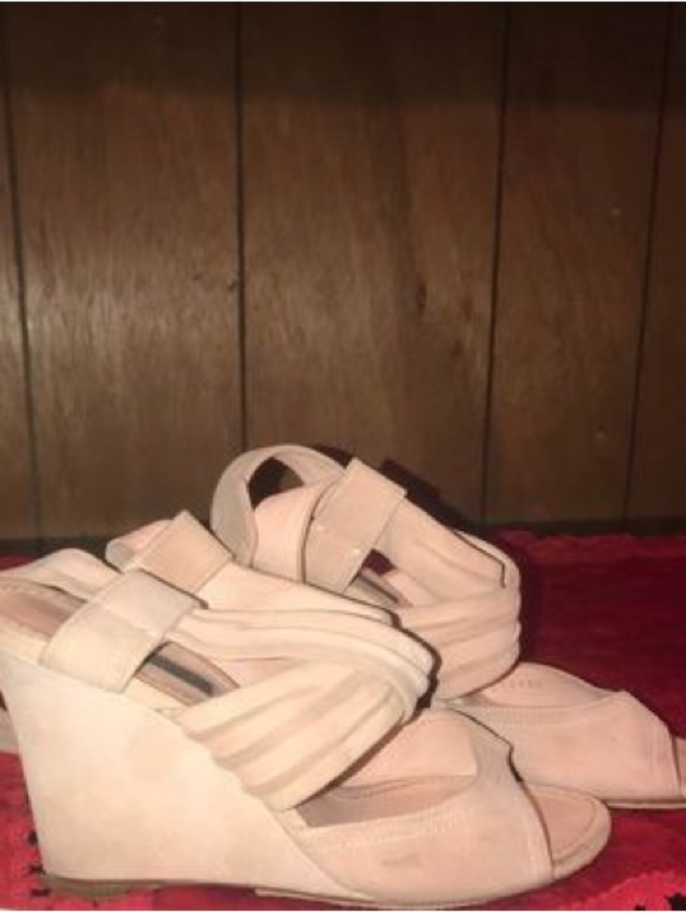 Louis Vuitton Pink Wedge Sandals
